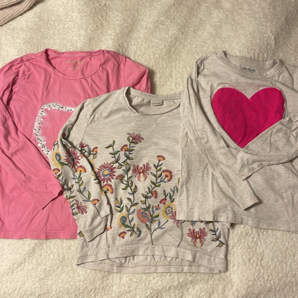 3 long sleeve shirts. J.crew crew cuts and Zara size 8-9